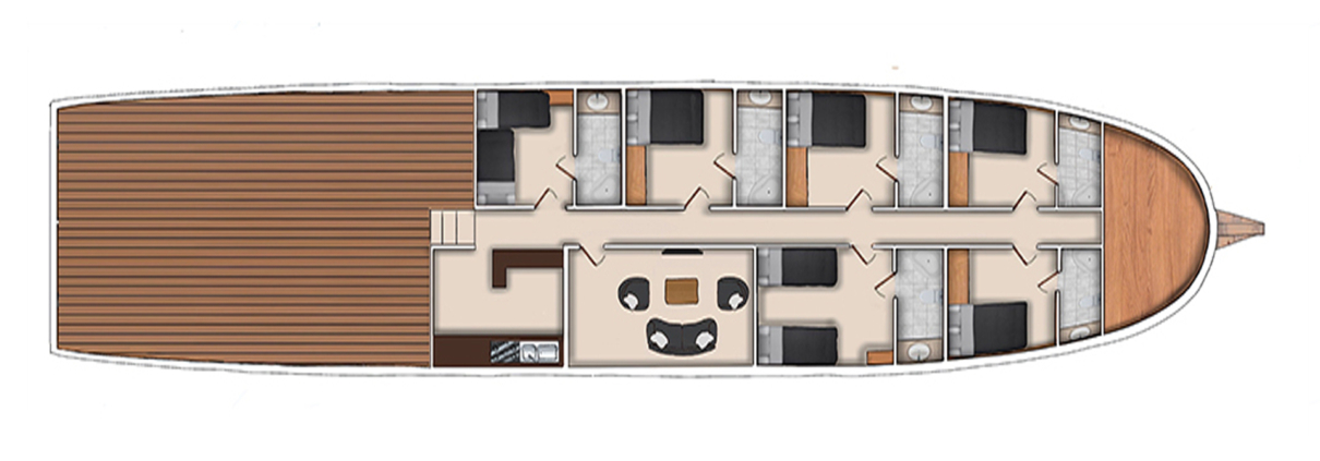 Blu Gulet CABIN CONFIGURATION